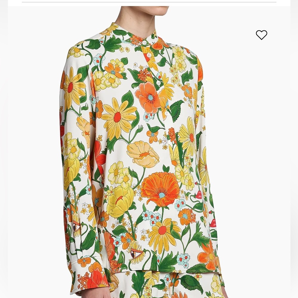 Stella McCartney Floral Print Twill Shirt